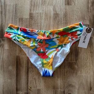 Hurley Botanic Moderate Hipster‎ Bikini Bottom Floral HB1179 Women's Size XL